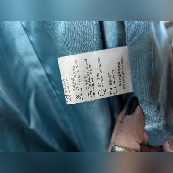 Blue plaid wool winter coat. Etam Weekend girl - Picture 8 of 8